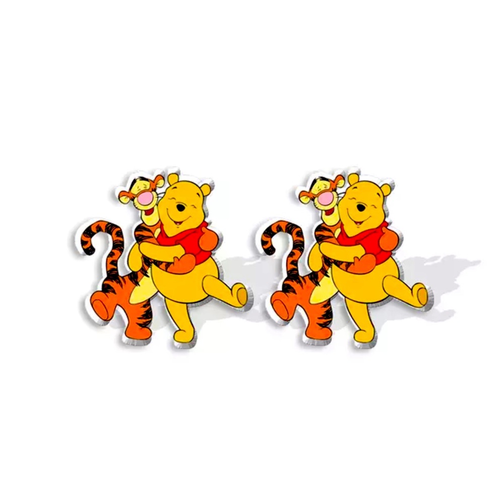 Pooh and Tiger Acrylic Stud Earrings